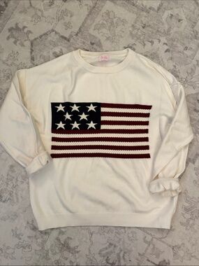 Pink Lily- USA flag sweater